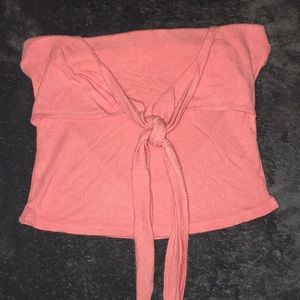 Strapless pink forever 21 crop top